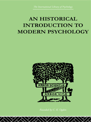 cover image of An Historical Introduction to Modern Psychology